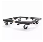 Suport cu roți ajustabil pentru electrocasnice, 31cm x 31cm, negru cu argintiu