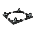 Suport cu roți ajustabil pentru electrocasnice, 31cm x 31cm, negru cu argintiu