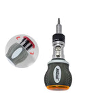 Șurubelniță magnetică Q-LS9904, 8 capete interschimbabile, clichet și unghi ajustabil