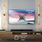 Suport TV de perete HDL-117B-2, Doua brate, Reglabil, 50kg, 14-55, Negru
