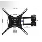 Suport TV de perete HDL-117B-2, Doua brate, Reglabil, 50kg, 14-55, Negru