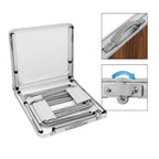 Set camping, cu masa si 4 scaune,120 x 60 x 55/63/70 cm, reglabil, din aluminiu si MDF – imagine 5