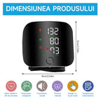Tensiometru de încheietură reîncărcabil cu ecran LED, inteligent vocal la atingere, digital automat, monitor de tensiune arterială, ritm cardiac, puls, monitor de tensiune arterială