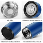 Termos smart cu afisaj temperatură, 500 ml: albastru, alb,negru,vișiniu,roșu,argintiu,auriu,bleu – imagine 2