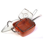 Set tigaie multifuncțională cu suprafață non aderenta, MIGAS, friteuza, pentru cuptor, 24x24x10 cm