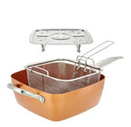 Set tigaie multifuncțională cu suprafață non aderenta, MIGAS, friteuza, pentru cuptor, 24x24x10 cm