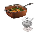 Set tigaie multifuncțională cu suprafață non aderenta, MIGAS, friteuza, pentru cuptor, 24x24x10 cm