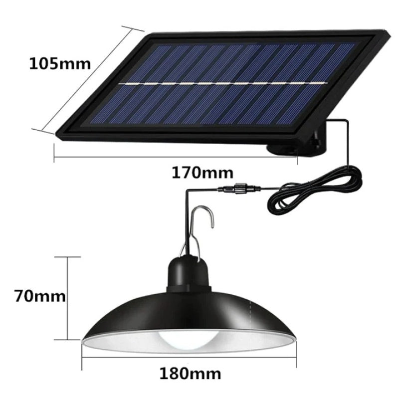 Lampă LED solară, tip abajur LED/1,8W/3,7V, IP44 + telecomandă