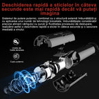 Set Tirbușon Electric, Reîncărcabil, Accesoriu tăiat folie, Pompă vid, Dop sticlă