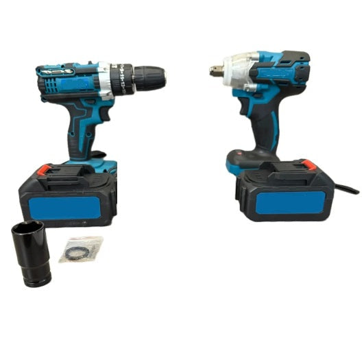 Set Bormasina de impact si găurit cu 2 acumulatori YEDEAR TOOLS