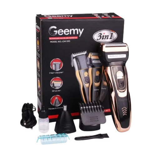 Trimmer multifuncțional GEEMY GM-595, 3 în 1, rezistent la apă