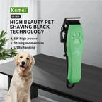 Mașină de tuns pentru căței, Kemei, Km-Cw10 USB, Reîncărcabilă, verde