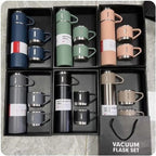 Set 3 piese: Termos 500 ml + 2 cesti, otel inoxidabil – imagine 4