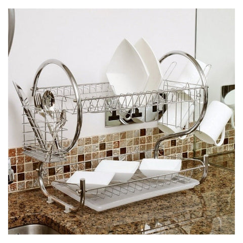 Scurgător supraetajat din inox pentru vase