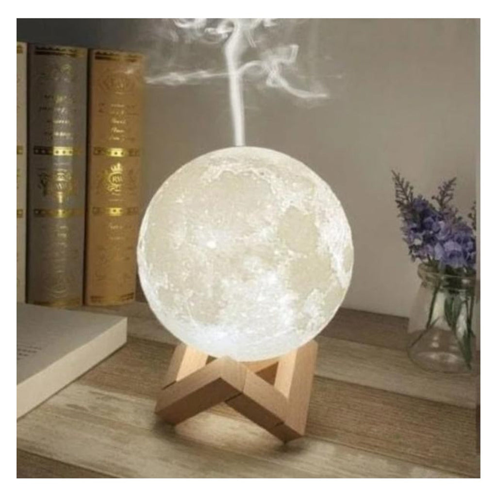 Lampă de veghe Lună 3D cu umidificator