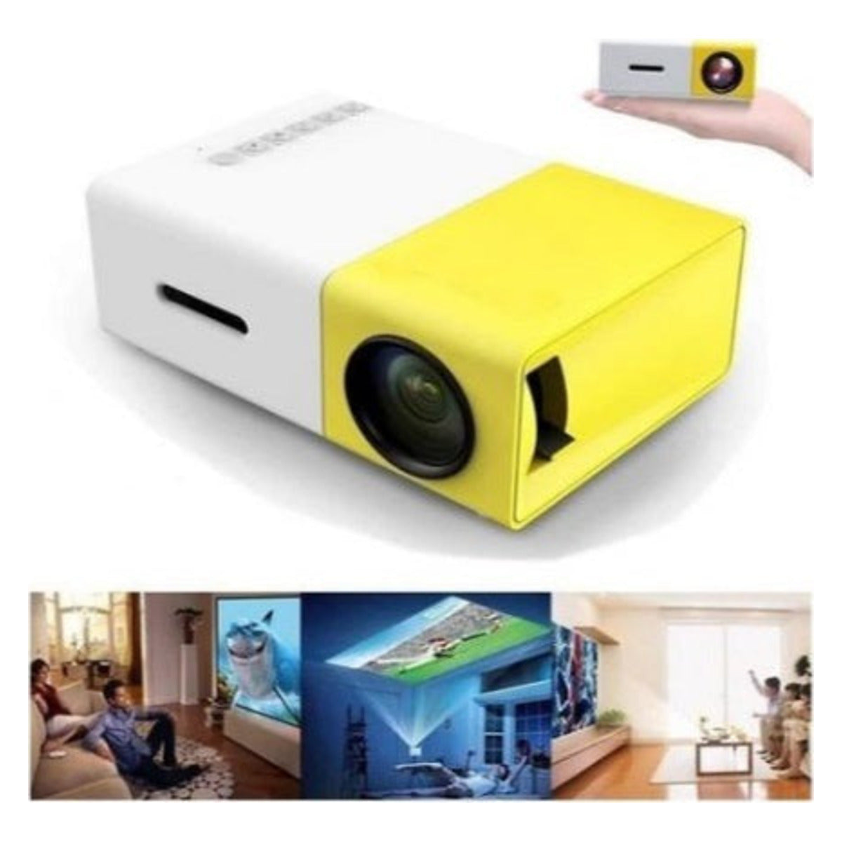 Mini videoproiector LED cu telecomandă