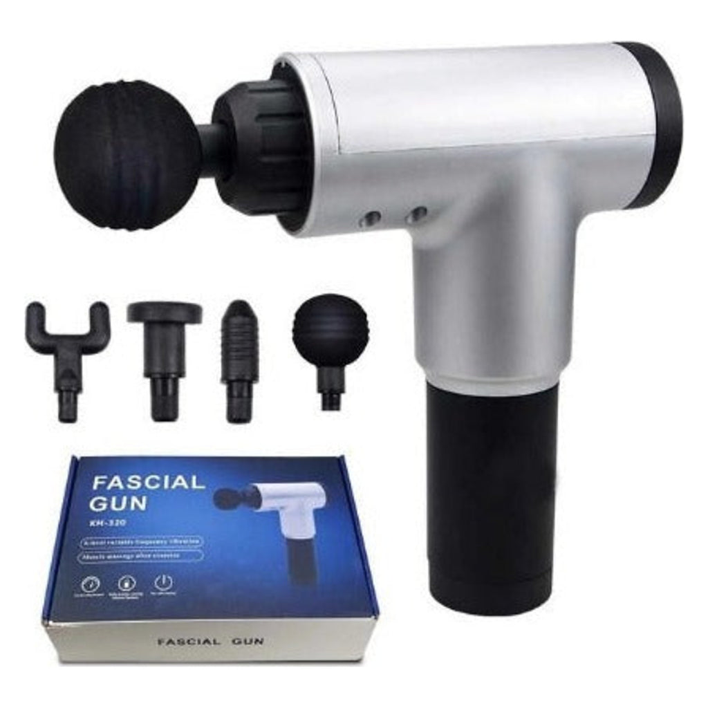 Aparat de masaj Fascial Gun cu patru capete