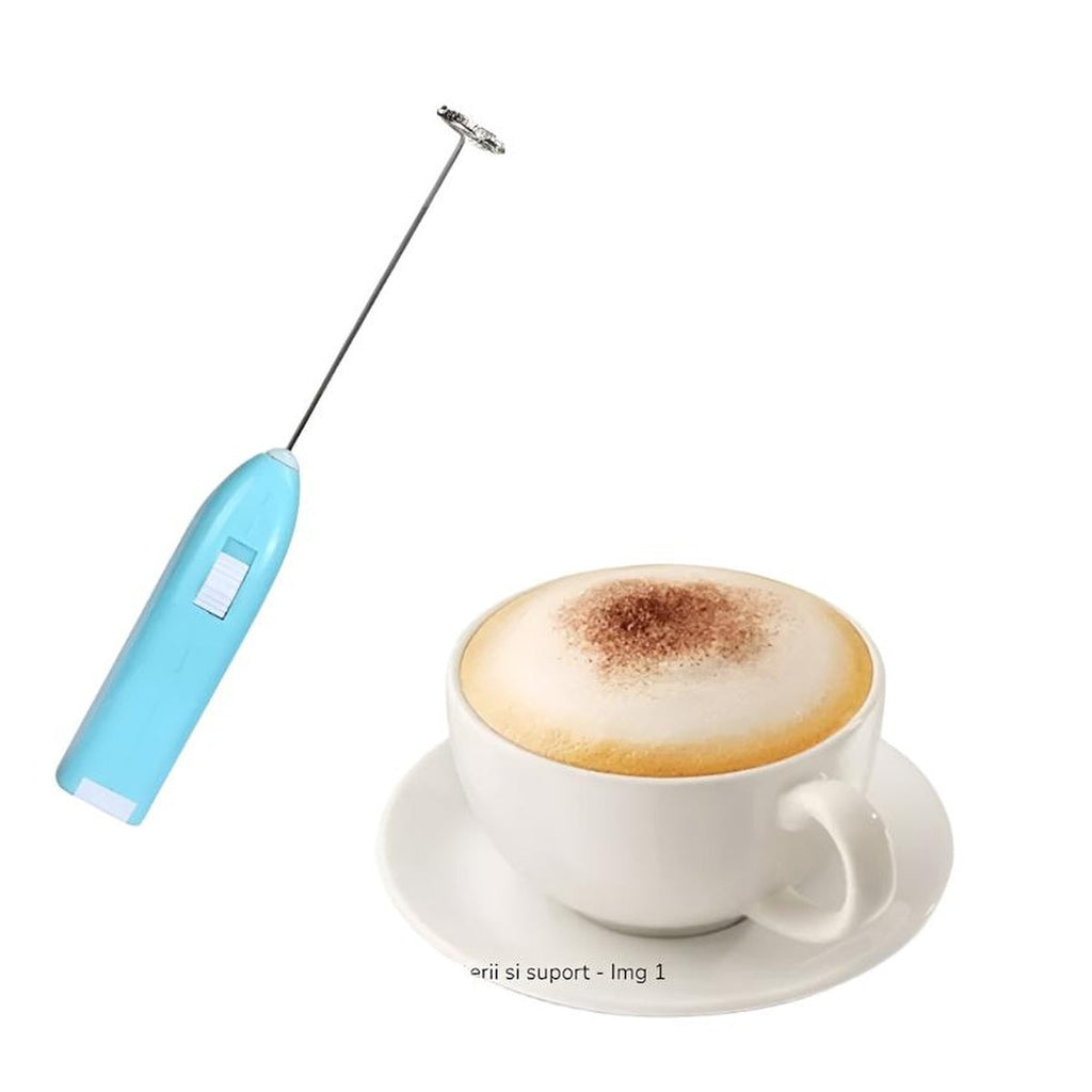 Mixer electric, cu suport, pentru spumat lapte, cappucino, cafea, fără fir – imagine principală