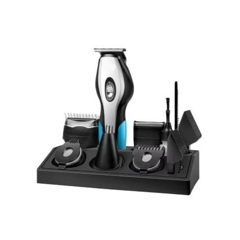 Set de Tuns 11 in 1, Incarcare 2 h, Perie Curatare, Acumulator Reincarcabil, Modern, Curatare Usoara, Modern, Negru/Albastru – imagine principală