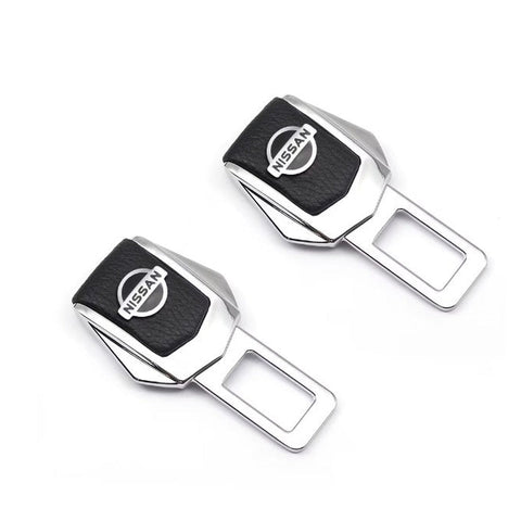 Set 2 x Adaptor centura de siguranta, piele naturala - Nissan – imagine principală
