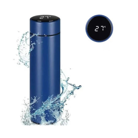 Termos smart cu afisaj temperatură, 500 ml: albastru, alb,negru,vișiniu,roșu,argintiu,auriu,bleu – imagine principală