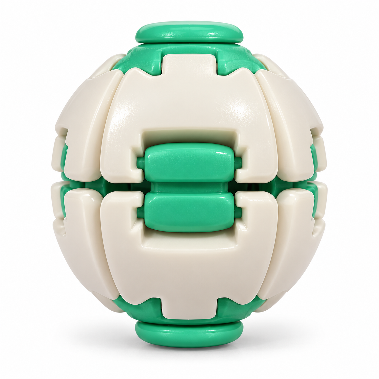 Press Spin Top alb cu verde