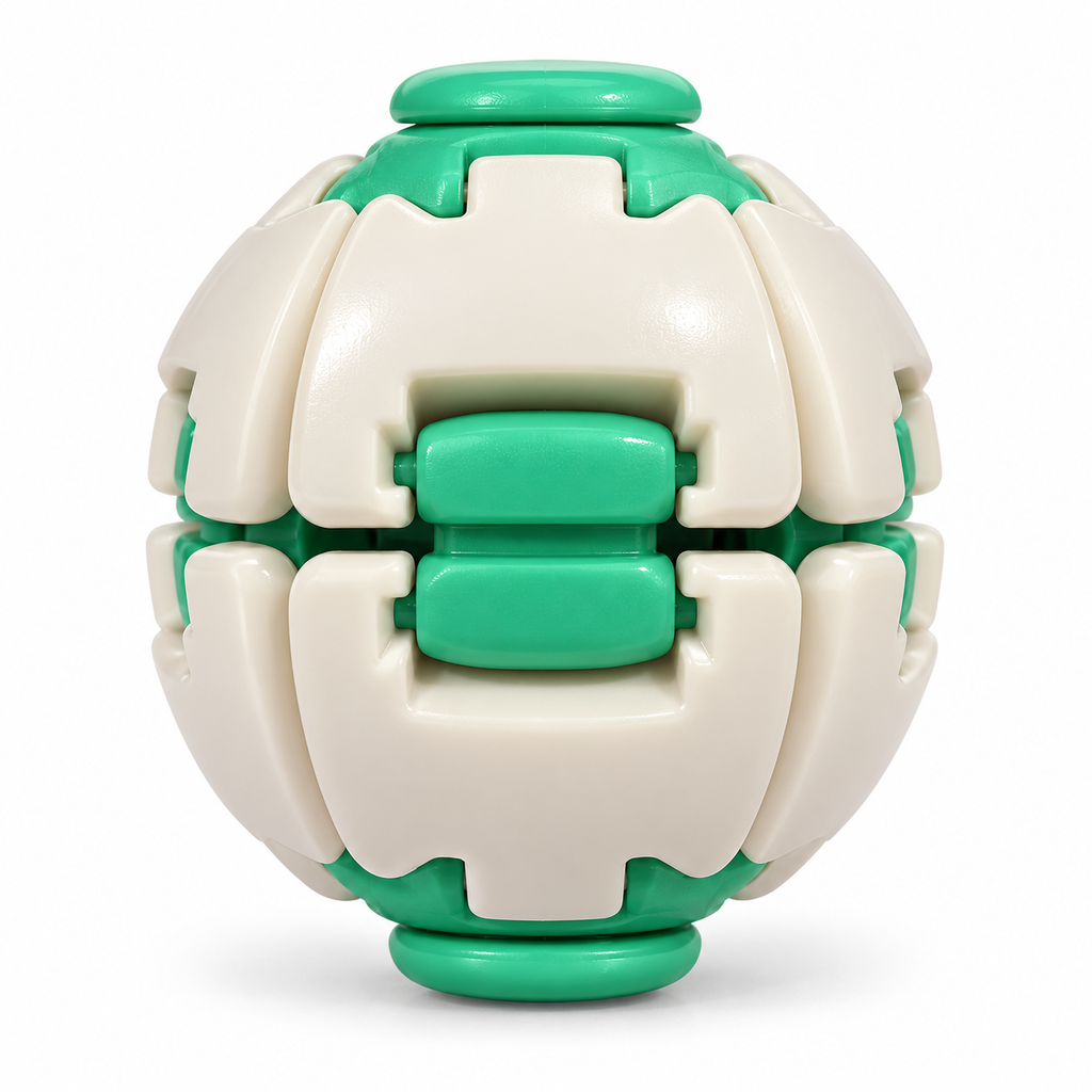 Press Spin Top alb cu verde