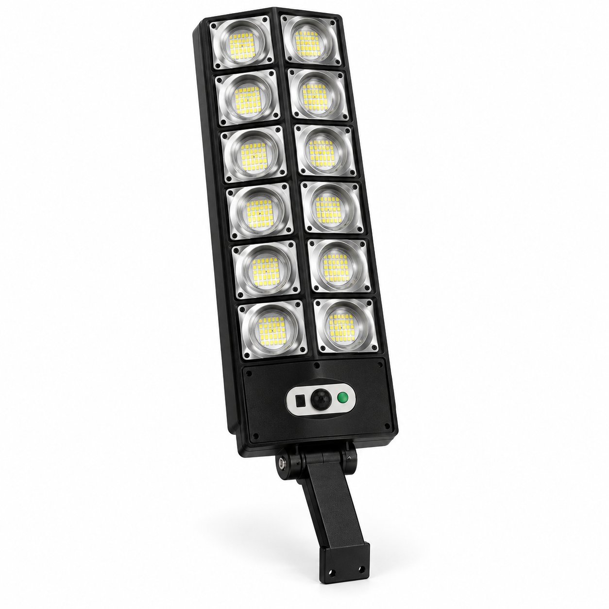 Lampă solară LED W789A-6 cu 12 reflectoare, vedere frontală