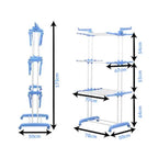Uscator Vertical pentru Rufe Haine Mobil si Pliabil cu Suport Umerase, Inaltime 175 cm