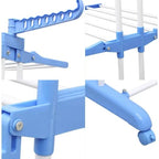 Uscator Vertical pentru Rufe Haine Mobil si Pliabil cu Suport Umerase, Inaltime 175 cm