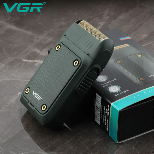 Aparat de ras electric VGR V-353 cu folie dublă, pentru barbă, față și contur, USB, autonomie 60 minute