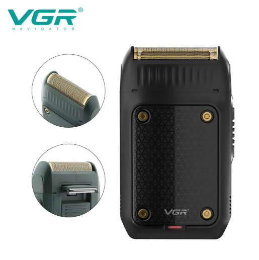 Aparat de ras electric VGR V-353 cu folie dublă, pentru barbă, față și contur, USB, autonomie 60 minute