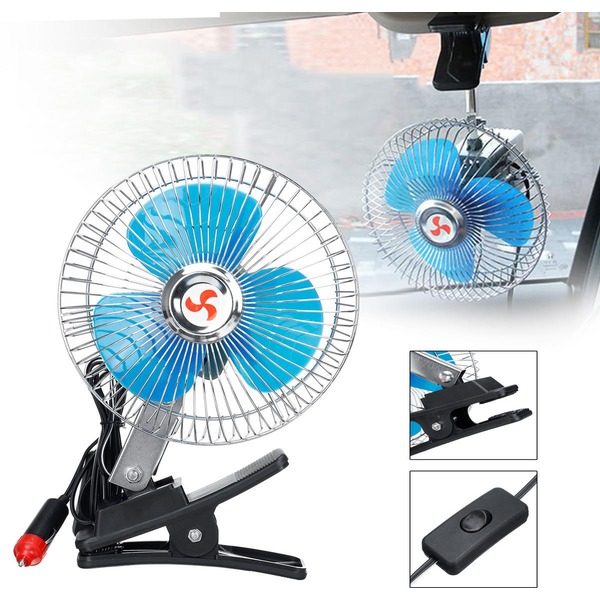 Ventilator oscilant pentru autoturism, alimentare 12 V