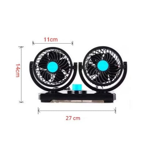 Ventilator auto 12 V montat pe bord