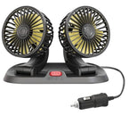 Ventilator auto dublu, rotație la 360°, cu plăcuță pentru număr de telefon – imagine 3