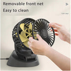 Ventilator auto dublu, rotație la 360°, cu plăcuță pentru număr de telefon – imagine 6