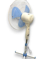 Ventilator cu picior Zeppelin, 40 cm, 3 trepte, alb și albastru – imagine 2