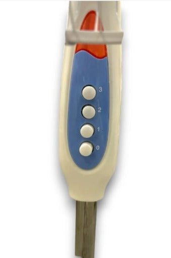 Ventilator cu picior Zeppelin, 40 cm, 3 trepte, alb și albastru – imagine 3