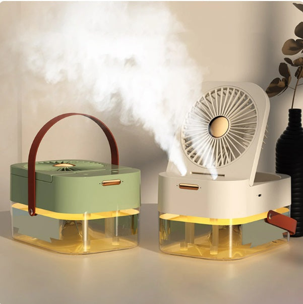 Ventilator de birou cu umidificare, rezervor de 2,5 l și lumină de veghe – imagine 1