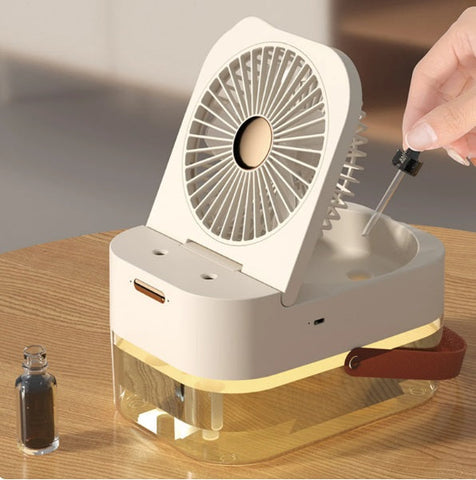 Ventilator de birou cu umidificare, rezervor de 2,5 l și lumină de veghe – imagine 1