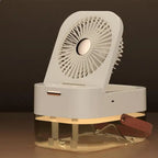 Ventilator de birou cu umidificare, rezervor de 2,5 l și lumină de veghe – imagine 5