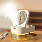 Ventilator de birou cu umidificare, rezervor de 2,5 l și lumină de veghe – imagine 6