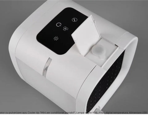Ventilator cu pulverizare de apă și iluminare RGB – imagine principală