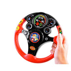 Volan interactiv pentru copii cu lumini, sunete și vibrații, Plastic, 23.5 x 23.5 x 5 cm