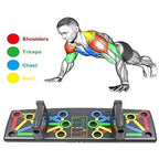 Placă pentru flotări multifuncțională, cu mânere, pentru piept, umeri, spate și triceps, 55 cm