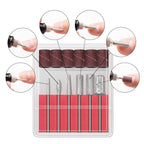 Freză pentru unghii cu 6 x capete de schimb, pilire, precizie, design compact, ergonomică