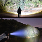 Lanternă cu 5 leduri + 1 LED COB lateral, rază lungă de iluminare