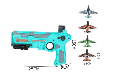 Lansator de avioane de jucărie, 4 avioane incluse, marime mare