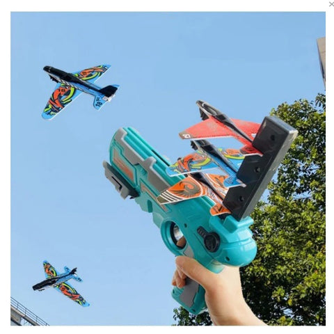 Lansator de avioane de jucărie, 4 avioane incluse, marime mare