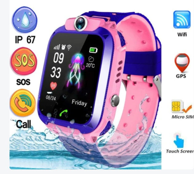 Smartwatch pentru copii cu cartela SIM încorporată, GPS, cameră video